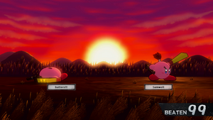 KRtDLD Samurai Kirby 100 final opponent defeat screenshot.png