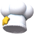 An allied Chef Kawasaki's hat from Kirby Star Allies, which is also worn by Cook Kirby