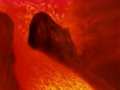The Booma-Dooma Volcano erupts as the asteroid draws near.