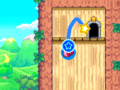 Kirby is dragged up to a door