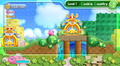 A section of the Cookie Country level hub in Kirby's Return to Dream Land