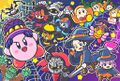 Halloween 2018 illustration from the Kirby JP Twitter, featuring the Three Mage-Sisters dressed as jiangshis