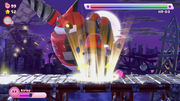 HR-D3 slams the ground with its drill attack.