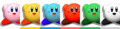 Kirby's alternate colors from Super Smash Bros. Melee