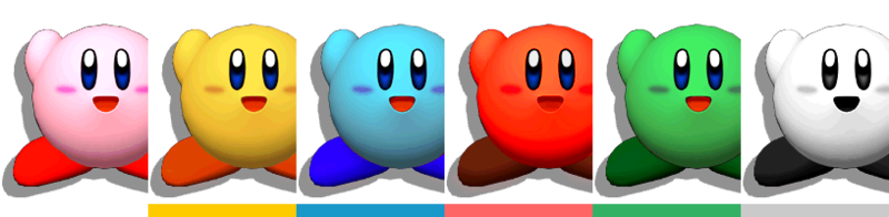 File:SSBM Kirby Color Palette.png