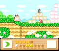 Coming across a Waddle Dee walled in by Star Blocks, with a snack up top