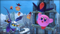 Meta Knight flying with others in Winter Horns