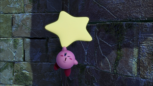 KRBaY E101 Kirby hanging off Warp Star screenshot.png