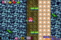 Passing by a tall stack of Star Blocks in Kirby & The Amazing Mirror