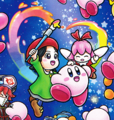 Adeleine & Ribbon in the book Find Kirby!!