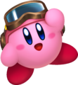Artwork of Kirby with the goggles he wears in the Robobot Armor