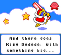 Kirby wakes up to the commotion of King Dedede