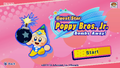 Title screen for Guest Star Poppy Bros. Jr.: Bombs Away! in Kirby Star Allies