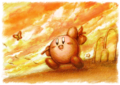 A butterfly is depicted in the Celebration Picture "A Farewell to Kirby".