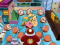 King Dedede orders his Waddle Dees in to guard him as he purchases all of the capsules in the store.