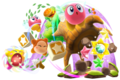 Hypernova Kirby artwork from Kirby: Triple Deluxe, featuring Star Blocks