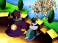 King Dedede and Escargoon welcome the crowd to the new "magic school".