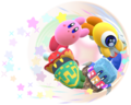 Rocky being part of a Friend Circle from Kirby Star Allies