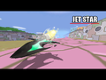 The Jet Star as part of the cutscene.