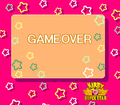 The Game Over screen in Kirby Super Star.