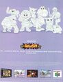 Spanish print ad for Super Smash Bros., depicting all eight starter characters as mummies