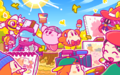Illustration from the Kirby JP Twitter featuring Paint Kirby