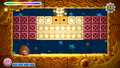A Challenge Mode room from Kirby and the Rainbow Curse which contains both regular and wide Star Blocks.