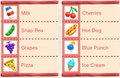 List of all the food items in Kirby and the Rainbow Curse, from the electronic manual