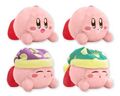 "Otedama" mascot plushies of Kirby and Sleep Kirby