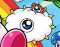 Kracko and Waddle Doo in Find Kirby!! (World of Clouds)