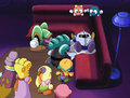 Sword and Blade tend to Meta Knight, who has been paralyzed.