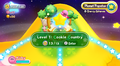 Part of the world map for Kirby's Return to Dream Land, centered on Cookie Country in Popstar