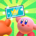 Tip image of a Waddle Dee looking at Kirby's photo in Kirby Star Allies