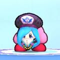 Kirby wearing the Francisca Dress-Up Mask in Kirby's Return to Dream Land Deluxe