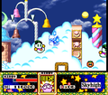 Kirby being frozen by a Chilly in Kirby Super Star