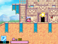 Ice Kirby about to enter Castle Dedede