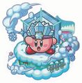 Artwork of the Super Ice Storm card from Kirby no Copy-toru!