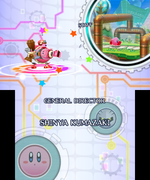 Kirby attacks the credits