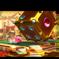 A giant die approaching Kirby